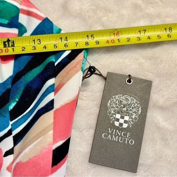 NWT Vince Camuto Dress Size 2 Abstract Watercolor Print Fit & Flare Scuba fabric - Picture 15 of 16